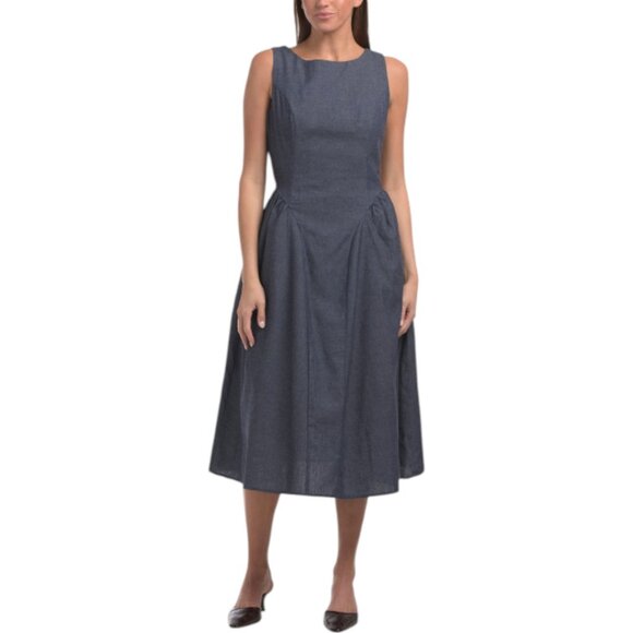 SUNDAY EDITION Denim Basque Waist Dress - Picture 1 of 3